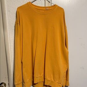 Levi's Men's Crewneck Sweater in Mustard Yellow